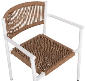 ΠΟΛΥΘΡΟΝΑ ΑΛΟΥΜΙΝΙΟΥ STER HM5786.11 ΛΕΥΚΗ-ΣΥΝΘ.RATTAN ΜΠΕΖ 55,5x53x78Υεκ.