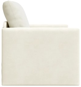 vidaXL Καναπές Κρεβάτι 2 σε 1 Κρεμ 74x77x81 cm Βελούδο