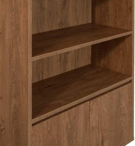 Βιβλιοθήκη Amedeo Megapap χρώμα καρυδί 80x36x182εκ.