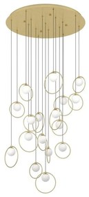 Φωτιστικό Οροφής Portocolom 390346 78x220cm Led Gold-White Eglo