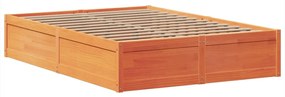 vidaXL Σκελετός Κρεβ. Χωρίς Στρώμα Καφέ Κεριού 160x200 εκ Μασίφ Πεύκο
