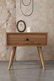 Κομοδίνο Καρυδί RONUBRI 55x55x30