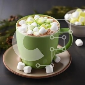 Σετ των 2 Intra Συλλεκτικό Ξύλινο Παζλ Plywood  4mm - Ζεστή ζεστή σοκολάτα με Marshmallows Σε Ξύλινο Κουτί - Διαστάσεις: 10x10 cm – 25 κομμάτια