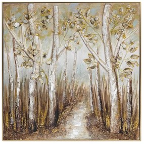 Πίνακας Καμβάς Leambre II 296-000040 102x4,5x102cm Multi Inart Square Ξύλο, Καμβάς