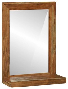 vidaXL Καθρέφτης Μπάνιου 50x22x70 εκ. Μασίφ Ξύλο Ακακίας