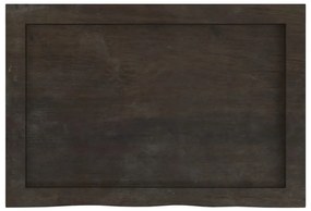 vidaXL Ράφι Τοίχου Σκούρο Καφέ 60x40x(2-4) εκ. Επεξ. Μασίφ Ξύλο Δρυός