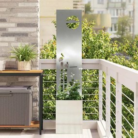 vidaXL Οθόνη Ιδιωτικότητας Κήπου Ασημί 32 x 32 x 150 εκ