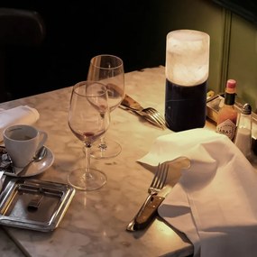 Επιτραπέζιο Φωτιστικό Rock Table Μαύρο Μάρμαρο