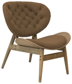 Intrahome Πολυθρόνα relax Udalle Intrahome μασίφ ξύλο καρυδί-ύφασμα καφέ 77x70x82εκ | SKU: INTRAPA-278111120