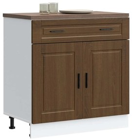 vidaXL ντουλάπι βάσης κουζίνας Porto Καφέ Δρυς κατασκευασμένο ξύλο