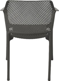 Πολυθρόνα Oviez pakoworld pp σε ανθρακί απόχρωση 59x58x79εκ