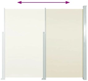 vidaXL Σκίαστρο Βεράντας Πλαϊνό Συρόμενο Κρεμ 160 x 300 εκ.