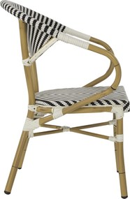 ΠΟΛΥΘΡΟΝΑ BAMBOO LOOK HM5861.01 ΜΑΥΡΟ-ΛΕΥΚΟ 57x55x82 εκ.