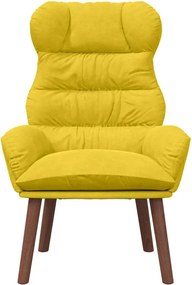 vidaXL Πολυθρόνα Κίτρινο 69 x 74 x 93 εκ. Βελούδο