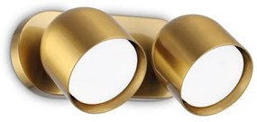 Σποτ Φωτιστικό Τοίχου-Οροφής 2xLED GX53 15W IP20 3000K Dodo Ideal Lux-327921-Ορείχαλκος 327921