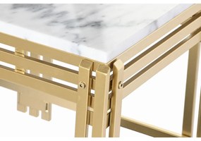 Τραπεζάκι Καφέ DKD Home Decor Μέταλλο Αλουμίνιο Μάρμαρο 80 x 40 x 40 cm