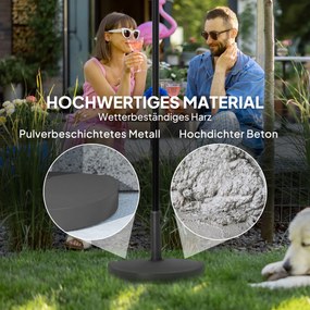 Βάση ομπρέλας από σκυρόδεμα, βάση ομπρέλας μισής στρογγυλής, βάση ομπρέλας, βάρος ομπρέλας για ομπρέλα 32/38/48mm