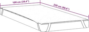 vidaXL Προστατευτικό στρώματος Λευκό 100x220 εκ. Αδιάβροχο