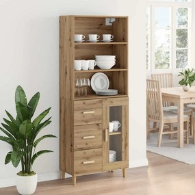 vidaXL Highboard Artisan Oak 69,5 x 34 x 180 εκ. Επεξεργασμένο Ξύλο