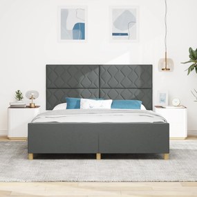 vidaXL Κρεβάτι Σκελετός Σκούρο Γκρι 180x200 εκ. Υφασμάτινο