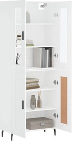 vidaXL Ντουλάπι Λευκό 69,5x34x180 εκ. από Επεξεργασμένο Ξύλο