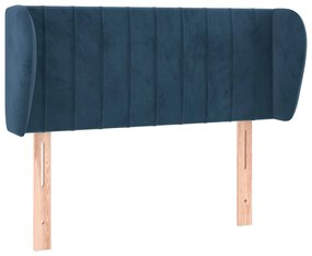 Κεφαλάρι με Πτερύγια Σκούρο Μπλε 93x23x78/88 εκ. Βελούδινο 3117422