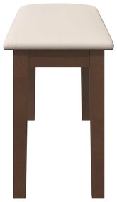 Πάγκος vidaXL 90 cm Καφέ μασίφ ξύλο καουτσούκ