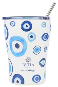 Θερμός-Ποτήρι Ανοξείδωτο Coffee Mug Spirit Of Luck Save The Aegean 350ml-9x13εκ. Estia 01-31749