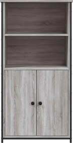 vidaXL Ντουλάπι Γκρι Sonoma 62x36x121,5 εκ. από Επεξεργασμένο Ξύλο