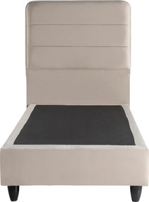 Κρεβάτι μονό Linteda pakoworld κρεμ βελούδο 90x200εκ