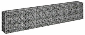 vidaXL Συρματοκιβώτιο-Γλάστρα Υπερυψωμένη 270x30x60 εκ. Γαλβ. Χάλυβας