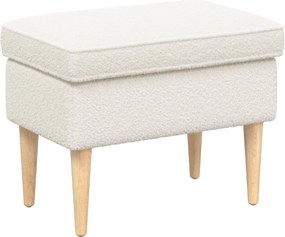vidaXL Πολυθρόνα Ποδιών Κρεμ 55 x 35 x 41 εκ Μπουκλέ