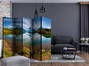 Διαχωριστικό με 5 τμήματα - Lake with mountain reflection, Switzerland II [Room Dividers]