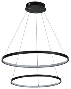 Κρεμαστό Φωτιστικό Οροφής Led Αλουμίνιο H120 Φ60 Eurolamp-144-15005-Μαύρο 144-15005