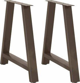 vidaXL Πόδια Τραπεζαρίας Σχήματος Α 2 τεμ. 70x(72-73) εκ. Ατσάλι