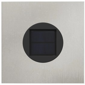 vidaXL Ηλιακό LED Φως Δρόμου 2 pcs Ασημί Ανοξείδωτο ατσάλι