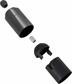 vidaXL Λαμπτήρες 2 τεμάχια γυαλιστερό μαύρο E27