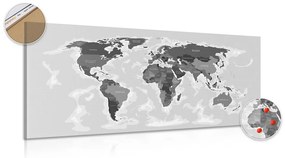Εικόνα ενός όμορφου χάρτη σε φελλό με μια πινελιά ασπρόμαυρου - 100x50  smiley
