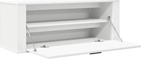 vidaXL Παπουτσοθήκη Επιτοίχια Λευκή 100x35x38 εκ. Επεξεργασμένο Ξύλο
