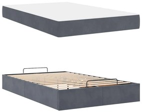 vidaXL Σκελετός Κρεβατιού Σκούρο γκρι 140 x 190 cm Βελούδο