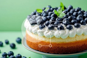 Σετ των 2 Intra Συλλεκτικό Ξύλινο Παζλ Plywood 4mm - Κέικ βατόμουρου με φρέσκα μούρα Σε Ξύλινο Κουτί - Διαστάσεις: 10x10 cm – 25 κομμάτια