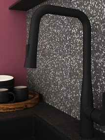 Orabella Comfort Black 20123 - Μπαταρία Κουζίνας με Ντους