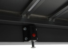 Τραπεζαρία Azelie-Lafla σετ 7τεμ ανθρακί ύφασμα-ανθρακί αλουμίνιο 77x55x94εκ 160x90x75 εκ.