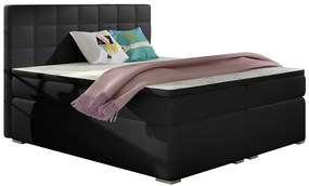 Κρεβάτι Alfie-Μαύρο δέρμα-160 x 200