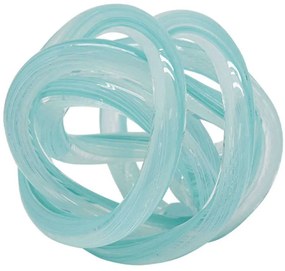 Διακοσμητικός Κόμπος 24-15-70041 Φ12cm Turquoise Marhome Γυαλί