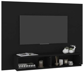 vidaXL Έπιπλο Τηλεόρασης Τοίχου Μαύρο 120 x 23,5 x 90 εκ. Μοριοσανίδα