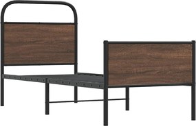 vidaXL Πλαίσιο Κρεβατιού Χωρ. Στρώμα Καφέ Δρυς 80x200εκ Επεξ. Ξύλο