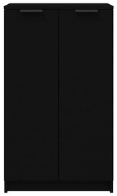 Παπουτσοθήκη Μαύρη 59 x 35 x 100 εκ. από Επεξεργασμένο Ξύλο - Μαύρο