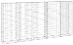 vidaXL Συρματοκιβώτιο Τοίχος 300x30x150 εκ. Γαλβαν.Χάλυβας + Καλύμματα