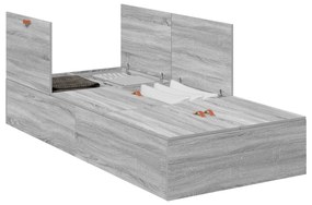 vidaXL Κρεβάτι Αποθήκευσης Γκρι Σονομά 80x200 εκ.